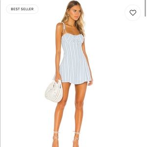 MAJORELLE Tahoe Dress in Blue Chambray